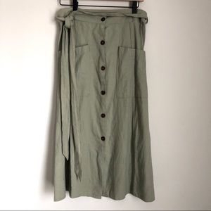 Just Living Skirts - JUST LIVING (THE DREAM) green button-front skirt Just Living Skirts - JUST LIVING (THE DREAM) green button-front skirt